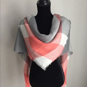 Plaid Winter Triangle Scarf